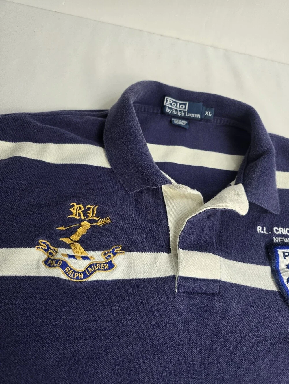 Polo Ralph Lauren Striped Rugby Cricket Club Shirt XL